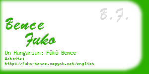 bence fuko business card