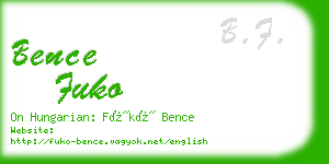bence fuko business card